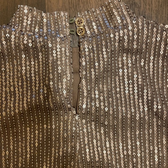 Silver Sequin A-Line Mini Dress for Cocktail - Picture 5 of 16